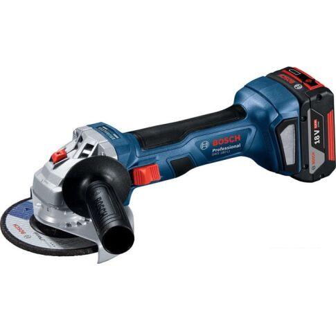 Угловая шлифмашина Bosch GWS 180-LI Professional 06019H90R0 (с 2-мя АКБ, кейс)