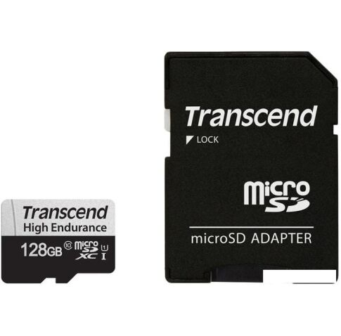 Карта памяти Transcend microSDXC TS128GUSD350V 128GB (с адаптером)