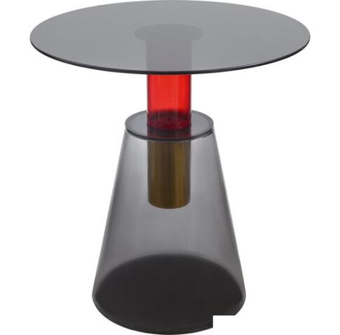 Журнальный столик Bergenson Bjorn Amalie MZTBL-CGLSGRD-60 (серый/красный)