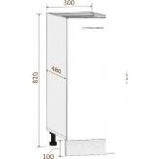 Шкаф напольный Кортекс-мебель Корнелия Лира НШ30р без столешницы (белый)
