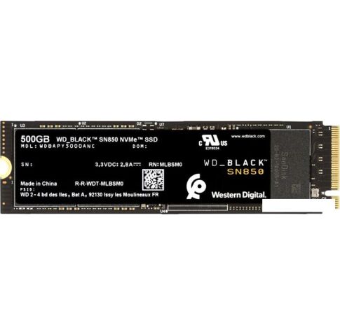 SSD WD Black SN850 NVMe 500GB WDBAPY5000ANC