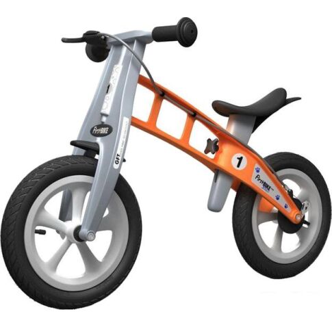 Беговел FirstBIKE Street с тормозом (оранжевый)