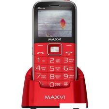 Кнопочный телефон Maxvi B6ds up (красный)