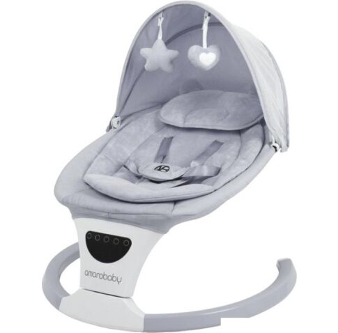 Детские шезлонги и качалки Amarobaby Teddy Swing AB24-22TED/11 (серый)