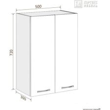Шкаф навесной Кортекс-мебель Корнелия Лира ВШ50 (салатовый)