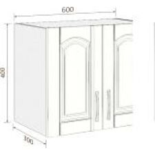 Шкаф навесной Кортекс-мебель Корнелия Ретро ВШ60г-400 (венге светлый)