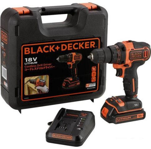 Дрель-шуруповерт Black & Decker BDCDD186K1B (с 2-мя АКБ)