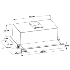 Кухонная вытяжка Backer TH60L-2F70-BG