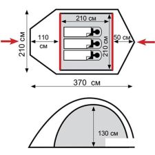 Палатка TRAMP Lair 3 v2