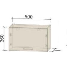 Шкаф навесной Интерлиния Компо ВШГ 60-360 (дуб белый)