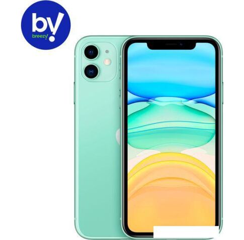 Смартфон Apple iPhone 11 64GB Воcстановленный by Breezy, грейд A (зеленый)