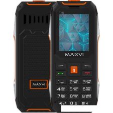 Кнопочный телефон Maxvi T100 (оранжевый)