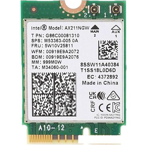 Wi-Fi/Bluetooth адаптер Intel AX211NGWG