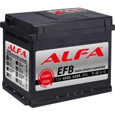 Автомобильный аккумулятор ALFA EFB 60 R (60 А·ч)