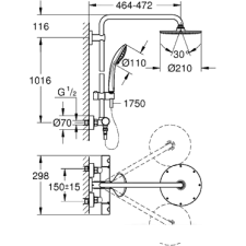 Душевая система Grohe Euphoria XXL System 210 [27964 000]