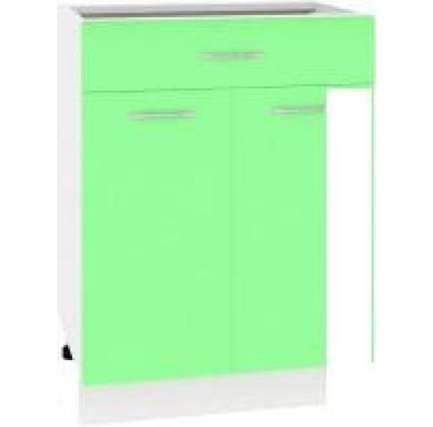 Шкаф напольный Кортекс-мебель Корнелия Лира НШ60р1ш без столешницы (зеленый)