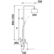 Душевая система  РМС SUS124BL-009DK