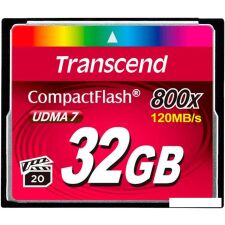 Карта памяти Transcend 800x CompactFlash Premium 32GB (TS32GCF800)