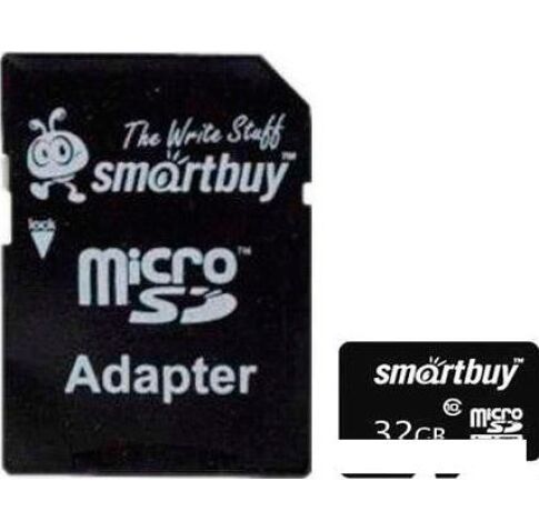 Карта памяти Smart Buy microSDHC Class 10 32GB (SB32GBSDCL10-01)