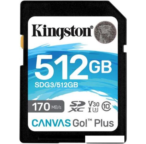 Карта памяти Kingston Canvas Go! Plus SDXC 512GB