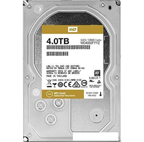 Жесткий диск WD Gold 4TB WD4002FYYZ