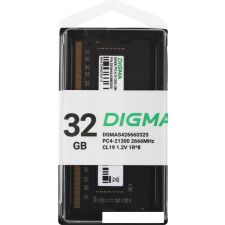 Оперативная память Digma 32ГБ DDR4 SODIMM 2666 МГц DGMAS42666032S