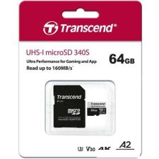 Карта памяти Transcend microSDXC 340S 64GB (с адаптером)