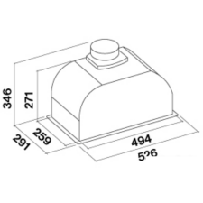 Кухонная вытяжка Falmec Gruppo Incasso Touch Vision 50 800/1280 м3/ч