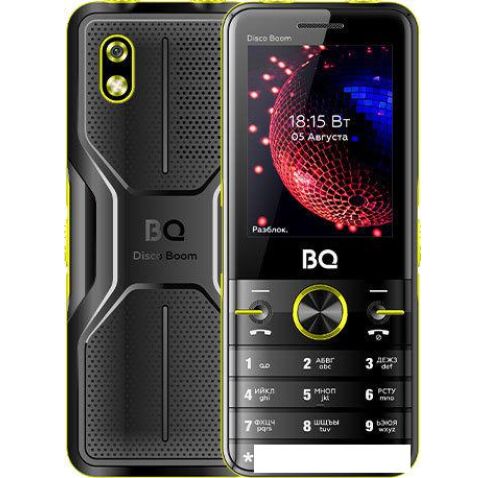 Кнопочный телефон BQ-Mobile BQ-2842 Disco Boom (желтый)