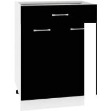 Шкаф напольный Кортекс-мебель Корнелия Лира НШ60р1ш без столешницы (черный)