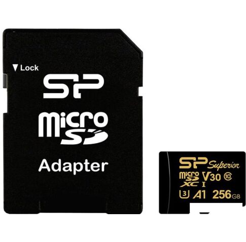 Карта памяти Silicon-Power Superior Golden A1 microSDXC SP256GBSTXDV3V1GSP 256GB