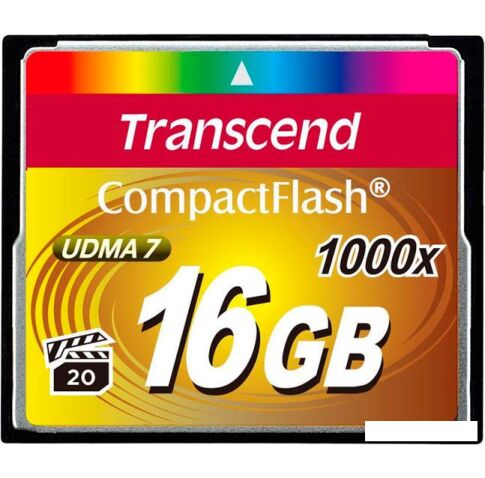 Карта памяти Transcend 1000x CompactFlash Ultimate 16GB (TS16GCF1000)