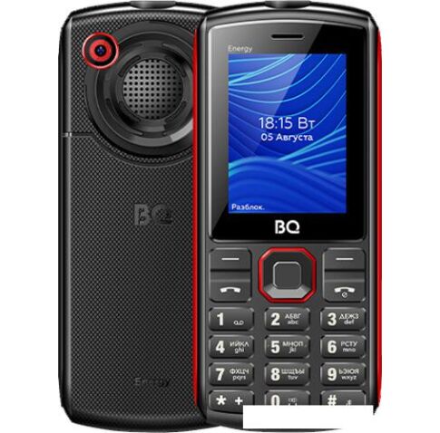 Кнопочный телефон BQ-Mobile BQ-2452 Energy (черный/красный)