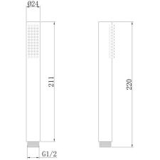 Душевая лейка Abber AF0051B (черный матовый)