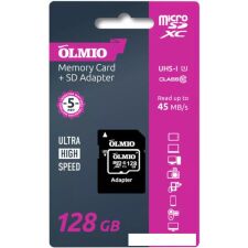 Карта памяти Olmio microSDXC 128GB V30 UHS-I Class 3 (U3)
