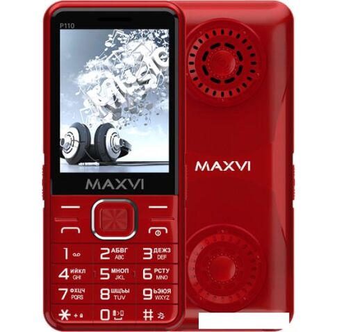 Кнопочный телефон Maxvi P110 (красный)