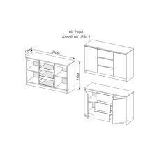 Комод ДСВ Мори МК 1200.3 (графит)