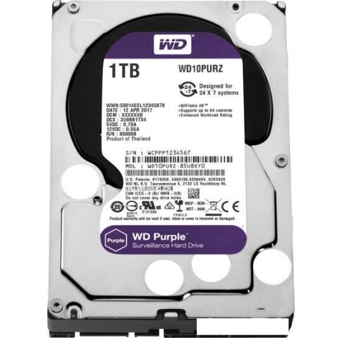 Жесткий диск WD Purple 1TB [WD10PURZ]