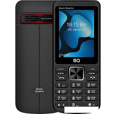 Кнопочный телефон BQ-Mobile BQ-2455 Boom Quattro (черный)