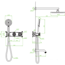 Душевая система Laveo Muro BAU 711P