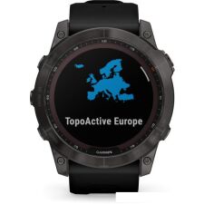 Умные часы Garmin Fenix 7X Sapphire Solar 51 мм (серый карбон/черный)