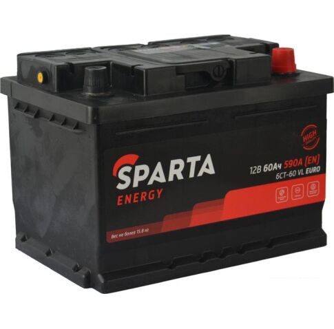 Автомобильный аккумулятор Sparta Energy 6CT-60 VL Euro (60 А·ч)