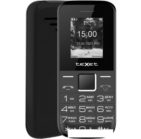 Кнопочный телефон TeXet TM-206 (черный)