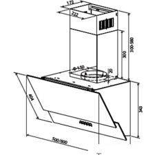 Кухонная вытяжка HOMSair Saturn 60 Glass (черный)