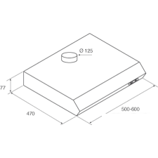 Кухонная вытяжка Jetair Light WH/F/60 PRF0094435B