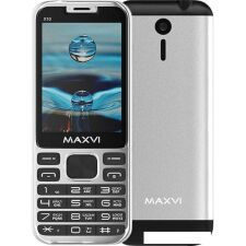 Мобильный телефон Maxvi X10 (серебристый)