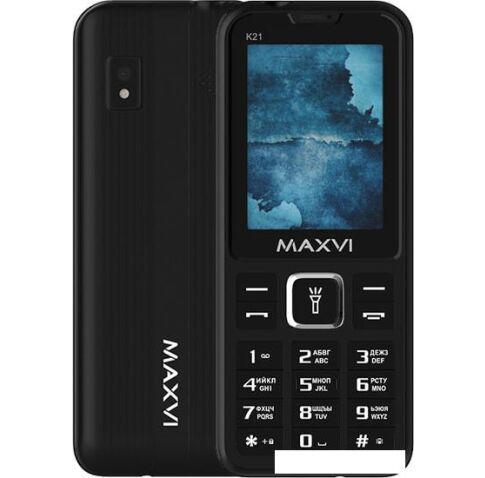 Кнопочный телефон Maxvi K21 (черный)