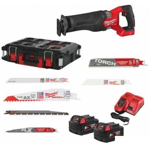 Сабельная пила Milwaukee M18 FSZ100P 4933498242 (с 2-мя АКБ, кейс)