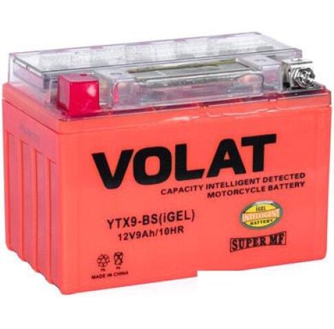 Мотоциклетный аккумулятор VOLAT YTX9-BS(iGEL) (9 А·ч)