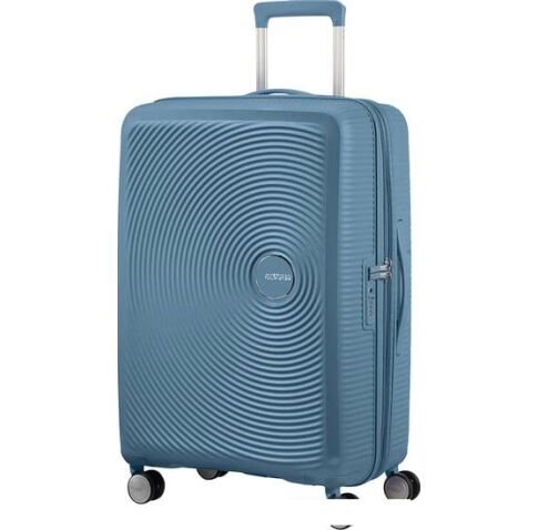 Чемодан-спиннер American Tourister SoundBox Stone Blue 67 см